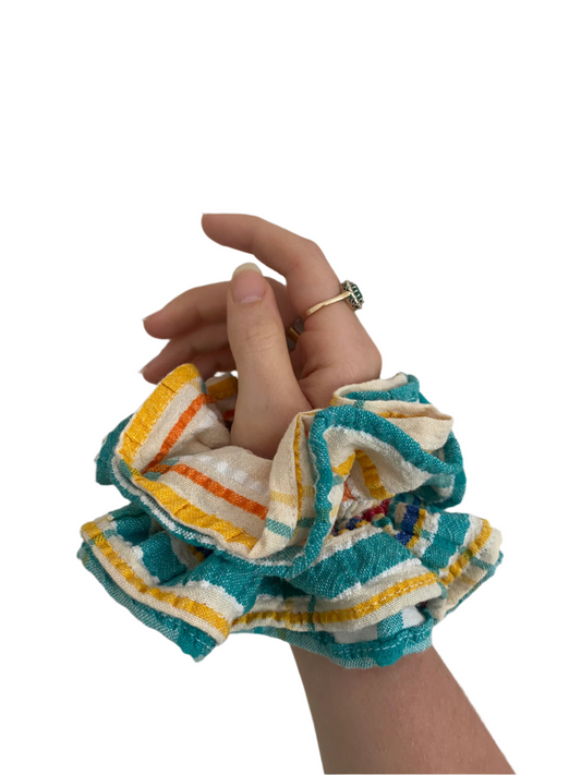 Multi-coloured scrunchie