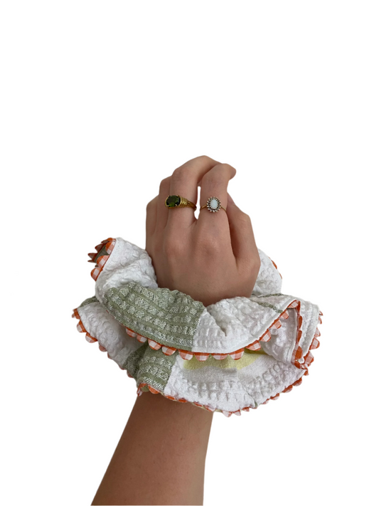 Checked Gingham Edge Scrunchie