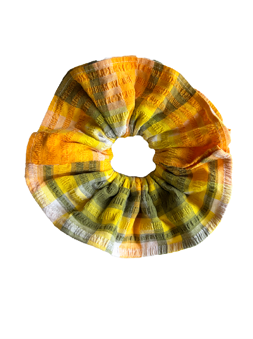 Yellow Cheesecloth Scrunchie